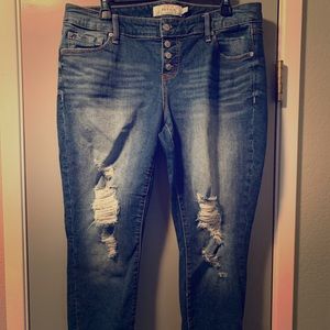 Torrid Mid-Rise Cropped Skinny Jeans